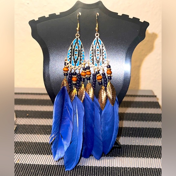 🎆 3 for $20 🎆 Bohemian Feather Earrings for Women - NWOT - Picture 3 of 4